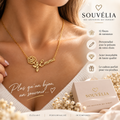 Collier Fleur de Naissance Personnalisé – SOUVÉLIA 🌸